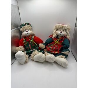 House of Lloyd Hip and Hop Christmas Bunny Dolls Vintage Set of 2 542064